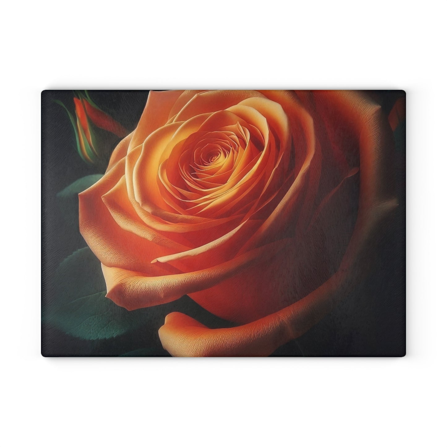 Elegant Rose Glass Cutting Board