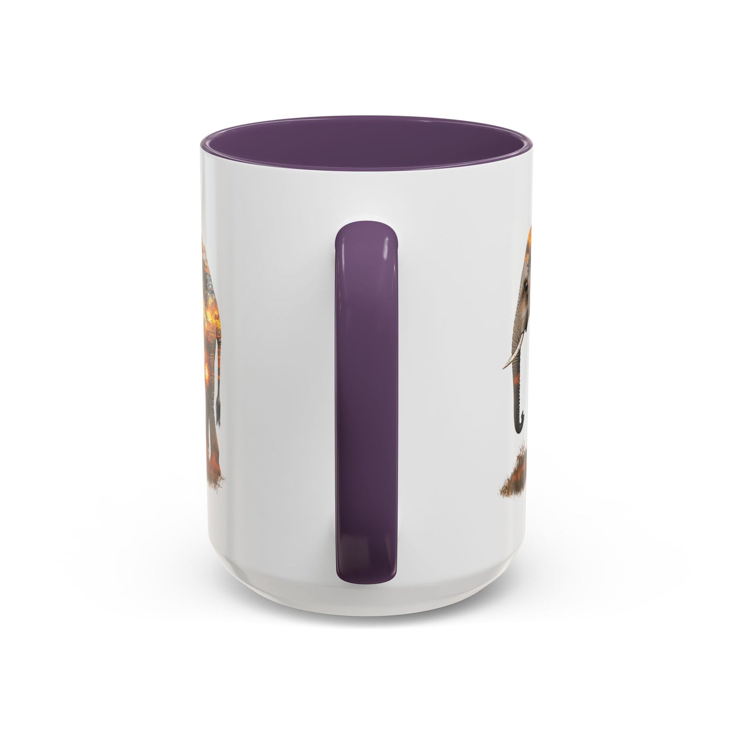 Elegant Elephant Accent Coffee Mug - Nature Lover Gift, Animal Lover Mug