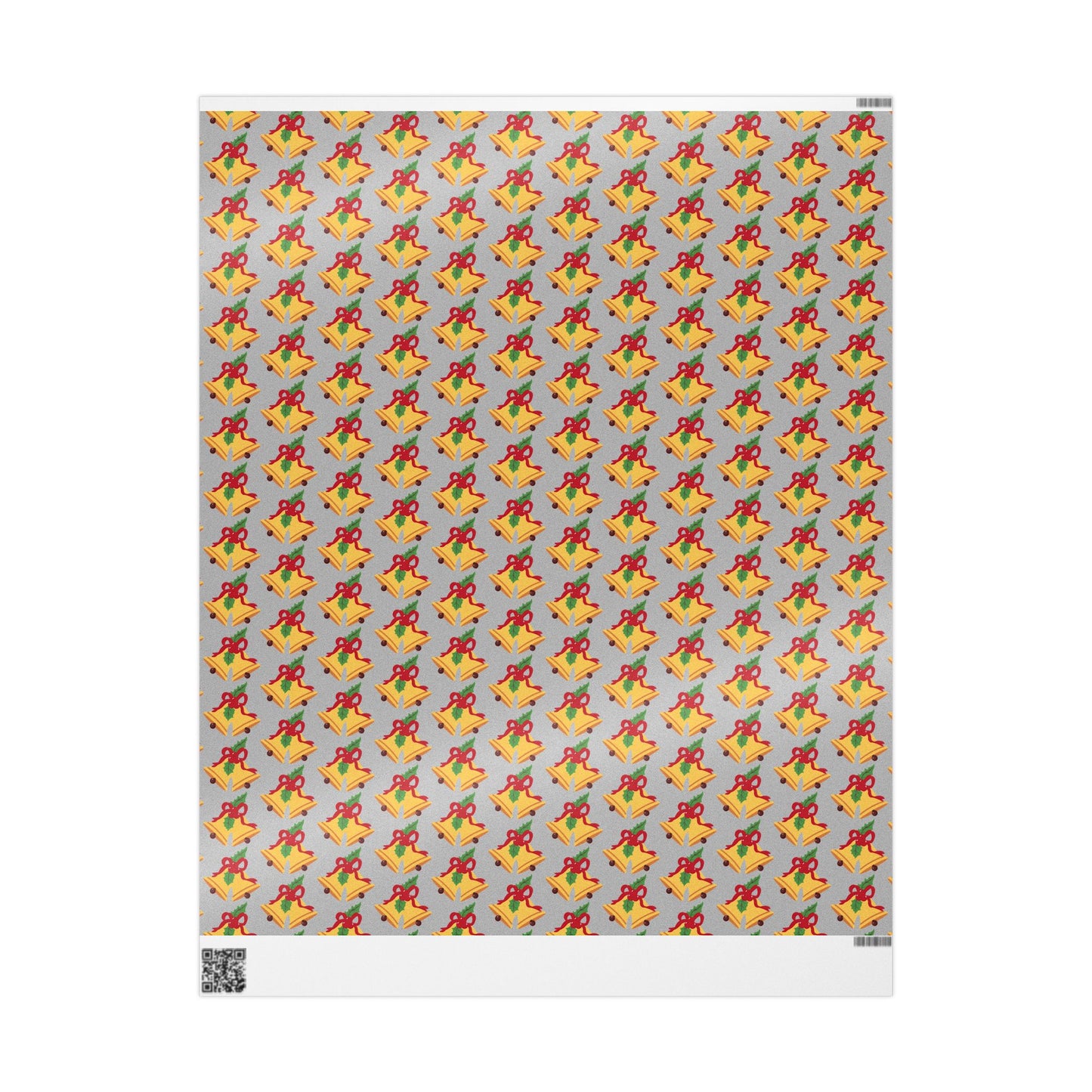 Holiday Bell Pattern Wrapping Paper — Festive Christmas Gift Wrap Roll