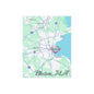 Boston Map Postcard Bundle - Personalized Travel Keepsake, Perfect for Souvenirs, Gifts, Wedding Invitations, or Event Thank You Cards