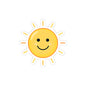 Sunny Smiley Kiss-Cut Sticker — Cute Sun Laptop Decal