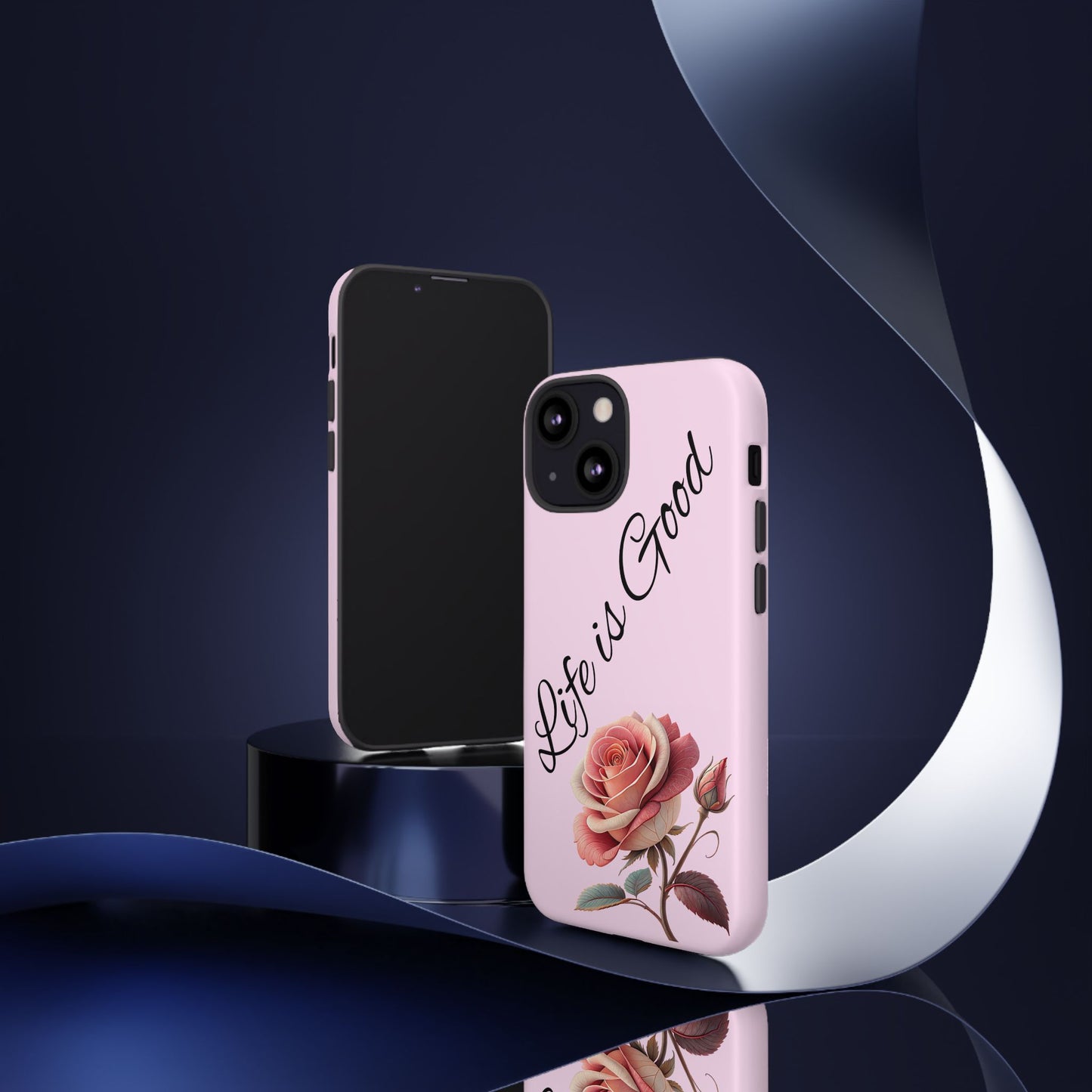 Roses & Positivity Phone Case - Floral Design, Life is Good, Tough Cases for Everyday Wear, Gift for Friends, Mother's Day, Spring [...]