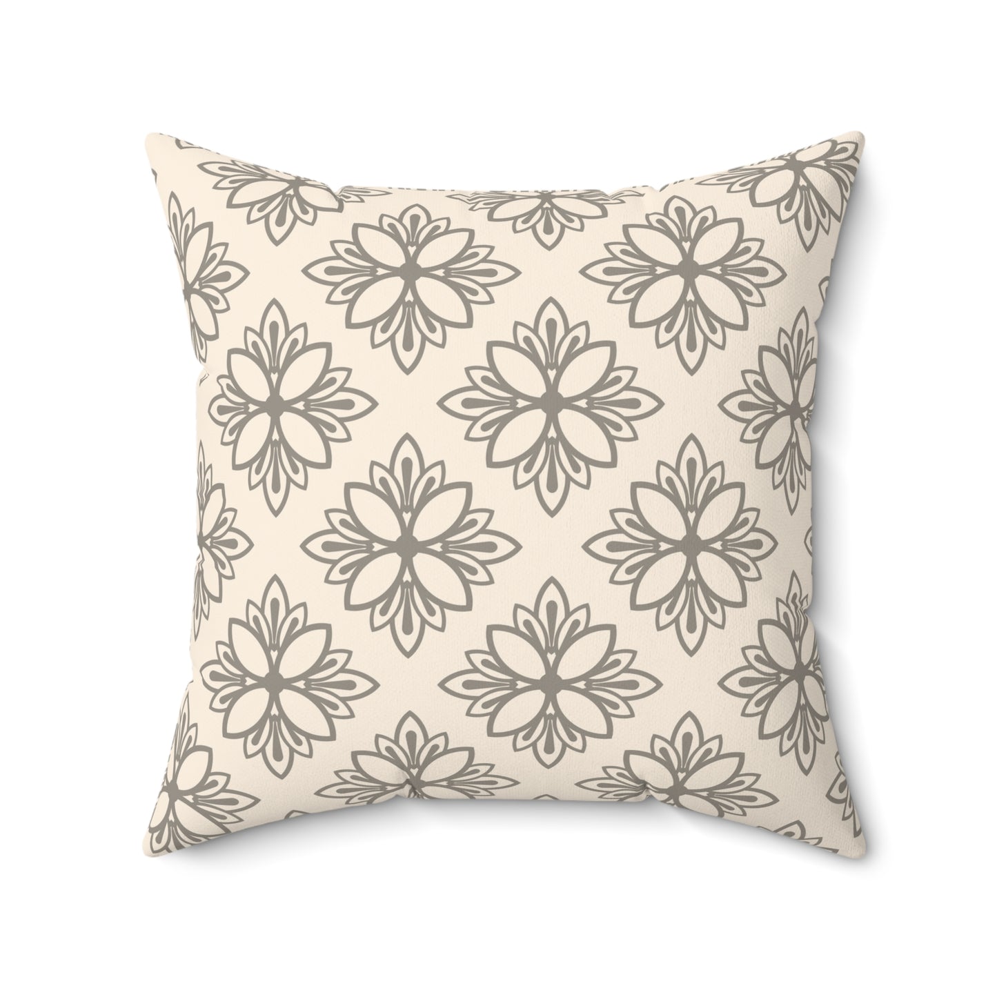 Boho Floral Square Pillow - Cozy Home Decor, Gifts for Her, Modern Farmhouse Accent, Throw Pillow for Living Room, Wedding Decor