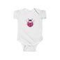 Cute Pink Ladybug Infant Bodysuit – Baby Girl Onesie with Heart Dots