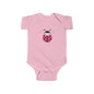 Cute Pink Ladybug Infant Bodysuit – Baby Girl Onesie with Heart Dots