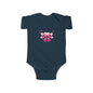 Cute Pink Ladybug Infant Bodysuit – Baby Girl Onesie with Heart Dots