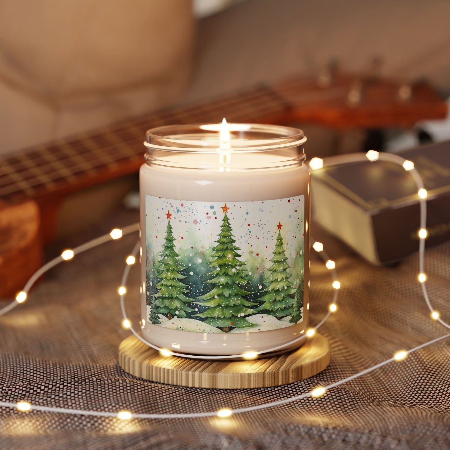 Winter Pine Forest Scented Soy Candle — 9oz Holiday Christmas Candle