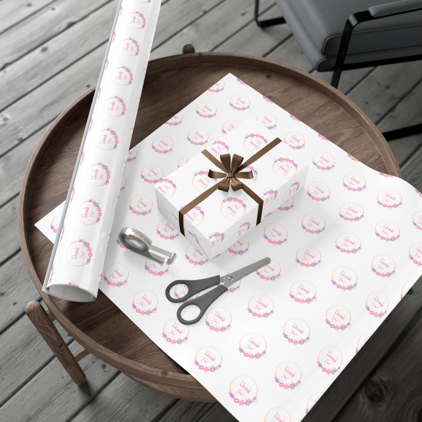 Charming Gift Wrap Papers for Any Occasion | Floral Print, Thank You Design, Holiday Wrapping, Birthday Gifts, Eco-Friendly Paper