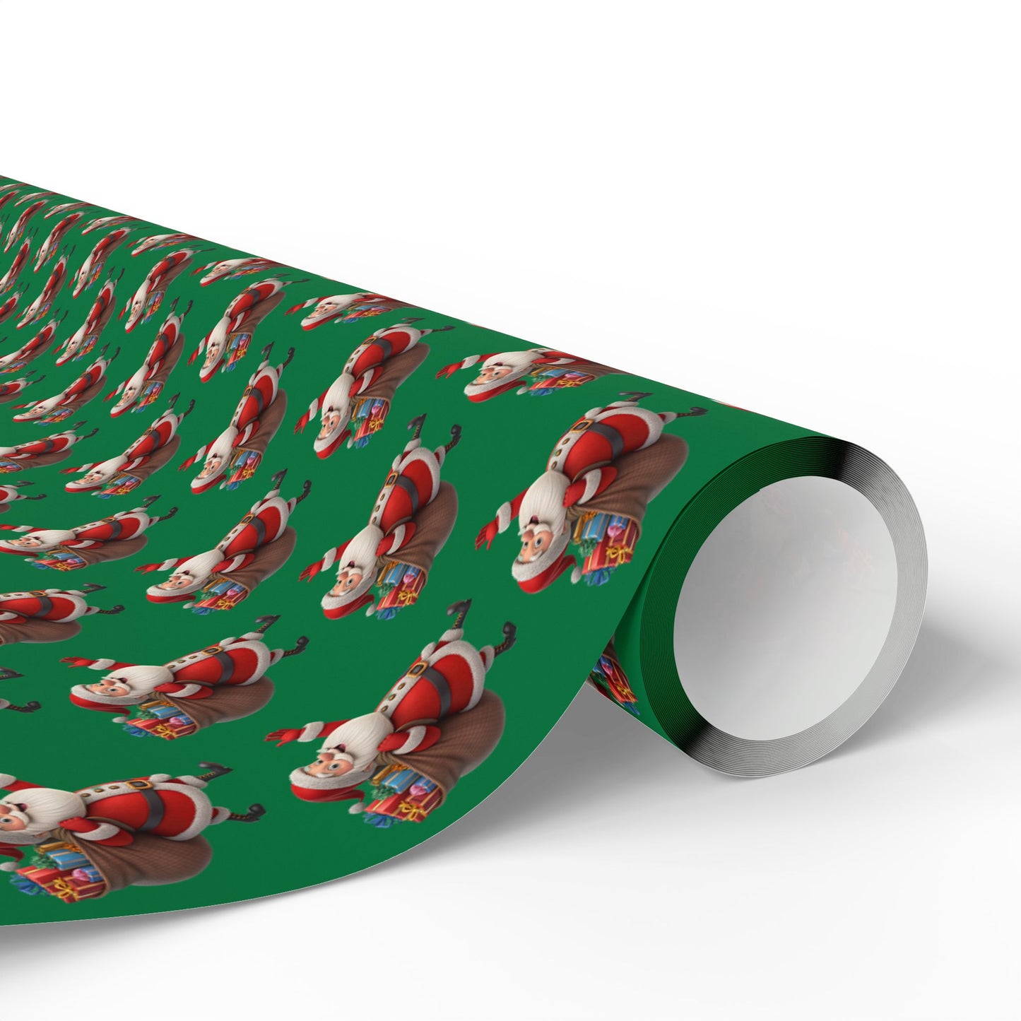 Christmas Dachshund Wrapping Paper — Green Santa Dog Gift Wrap