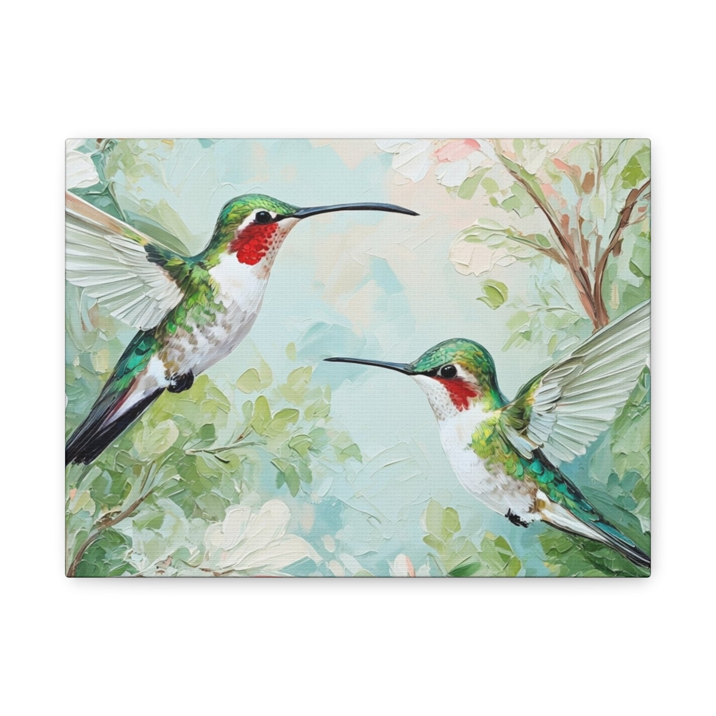 Hummingbird Canvas Wall Art — Stretched Matte Nature Print