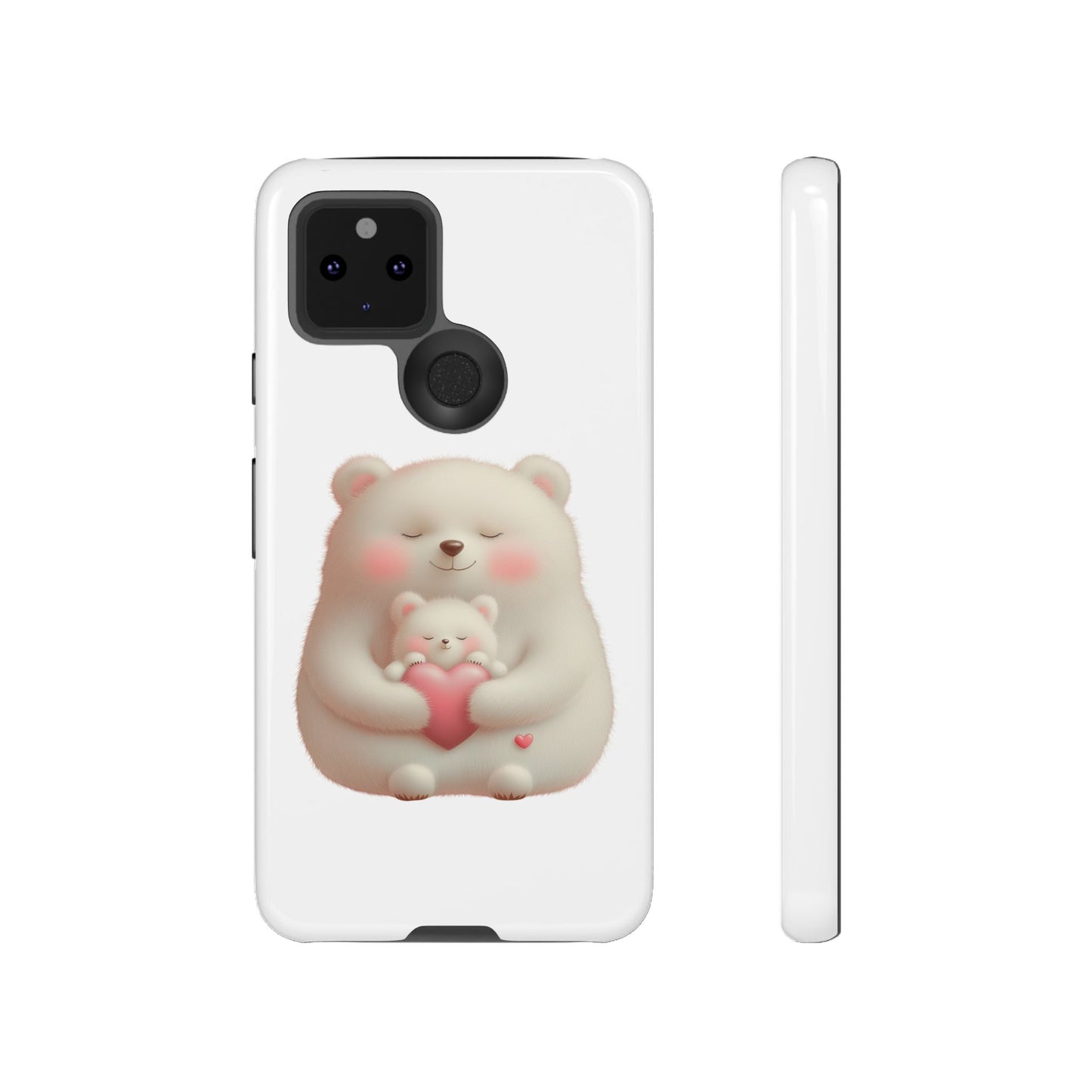 Cute Bear Phone Case, Tough Cases, Animal Lover Gift, Kids Accessories, Mother’s Day, Heartwarming Design