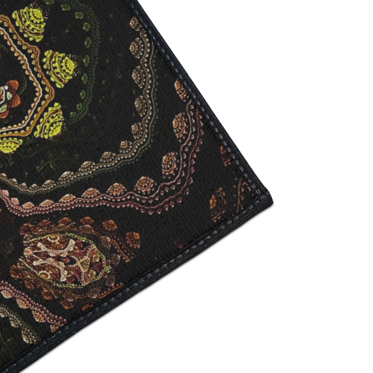 Welcome Heavy Duty Floor Mat — Boho Kaleidoscope Entrance Rug for Home & Office