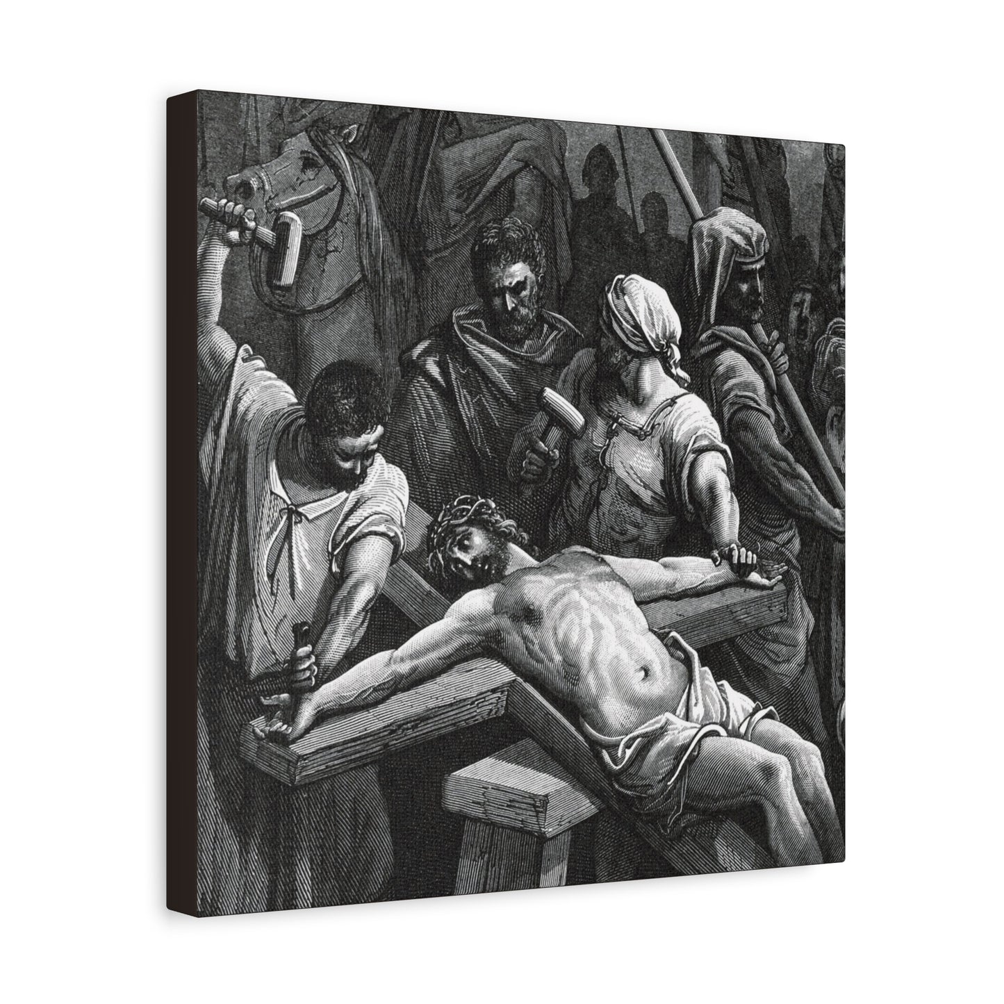 Crucifixion Art Matte Canvas Print – Stretched Religious Wall Decor