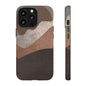 Abstract Earthtone Phone Case — Brown Layered Rugged Tough Case