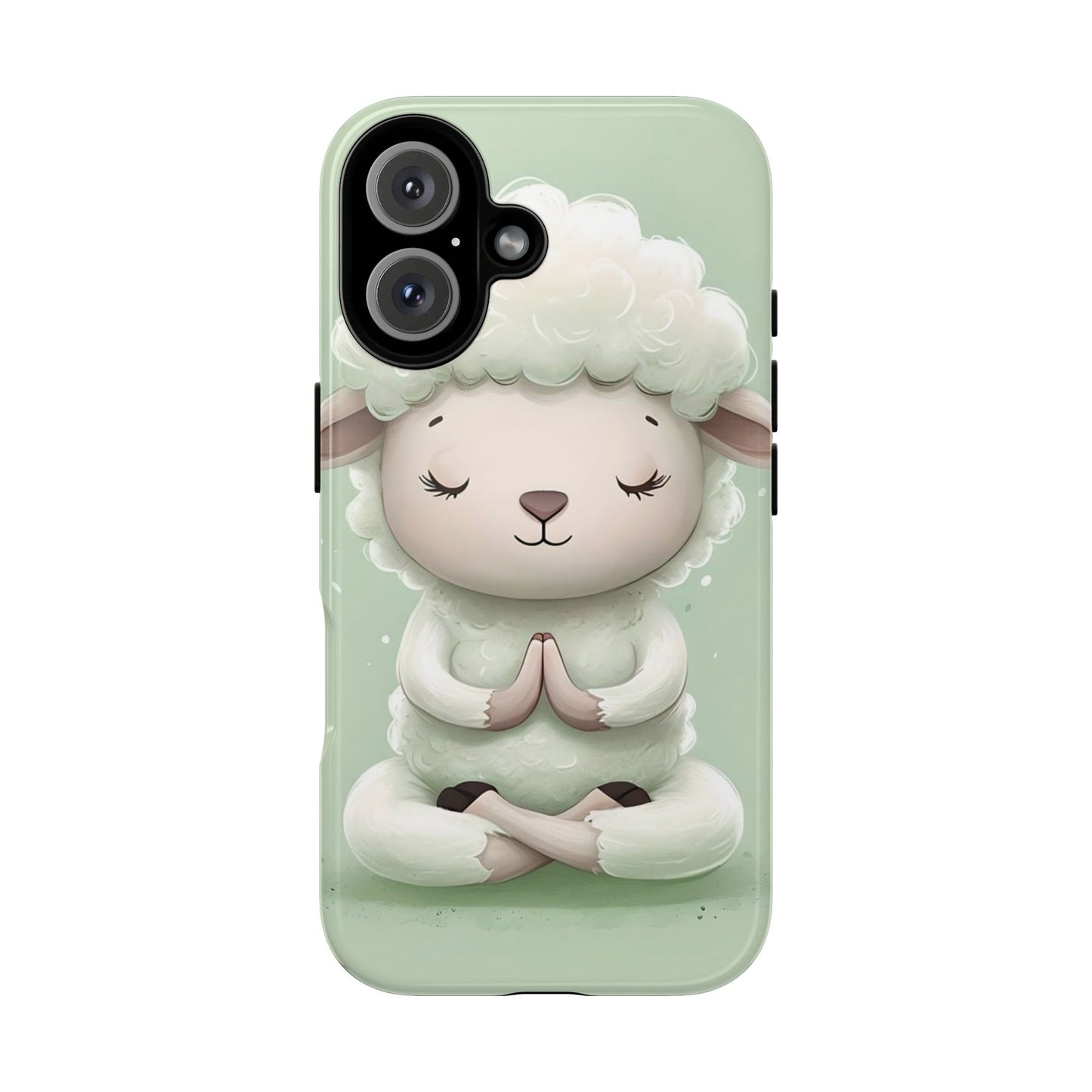 Meditating Lamb Phone Case — Cute Pastel Protective iPhone Cover