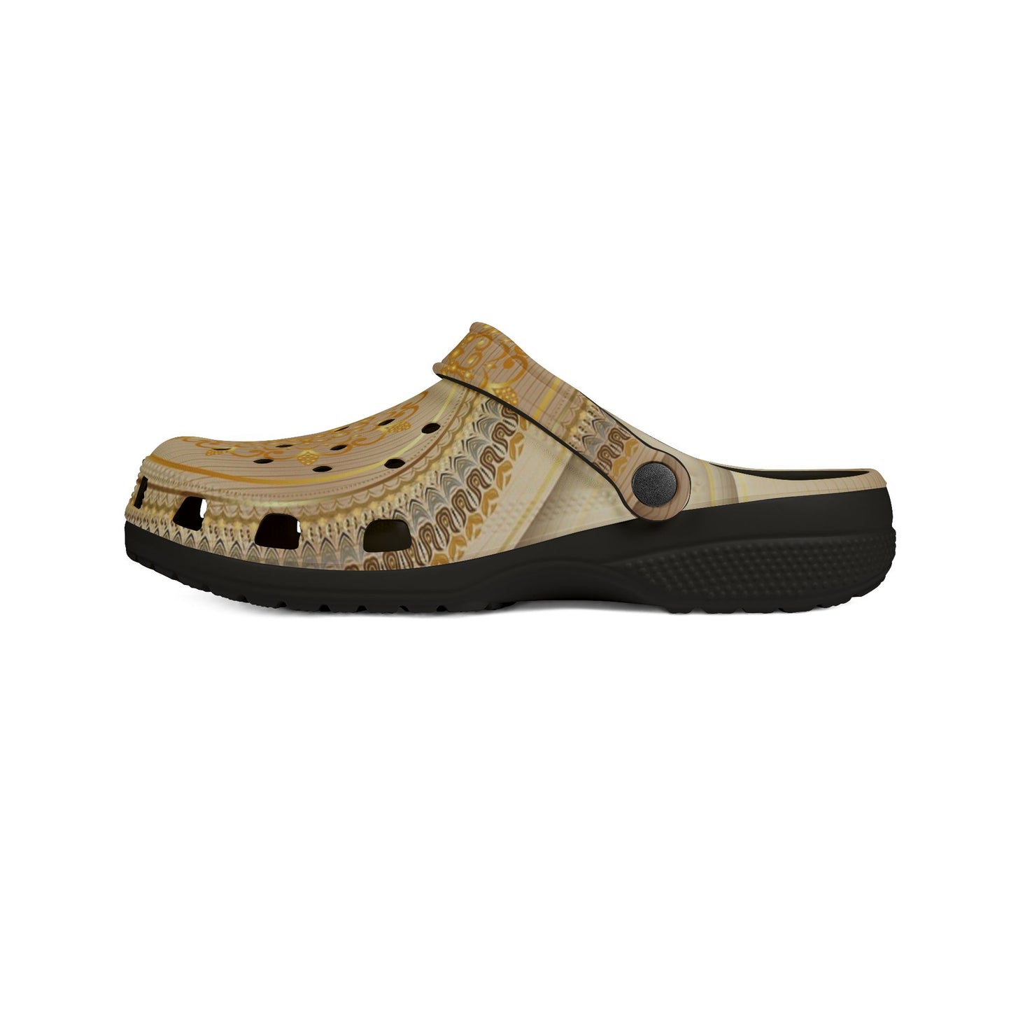 Golden Mandala EVA Foam Clogs — Comfortable Slip-On Garden Shoes