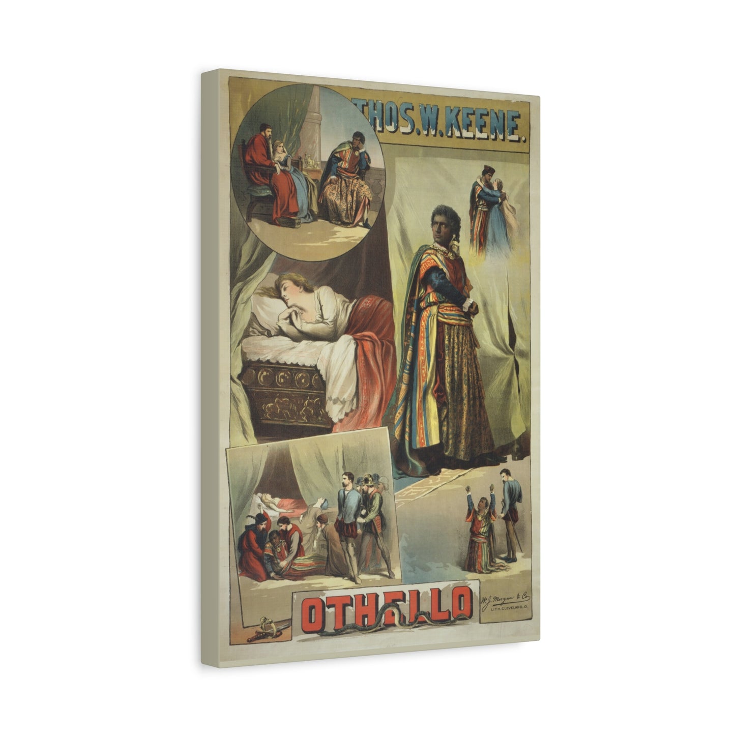 Othello Vintage Playbill Matte Canvas Wall Art