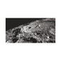 Lunar Surface Matte Canvas Print — Black & White Moon Crater Wall Art