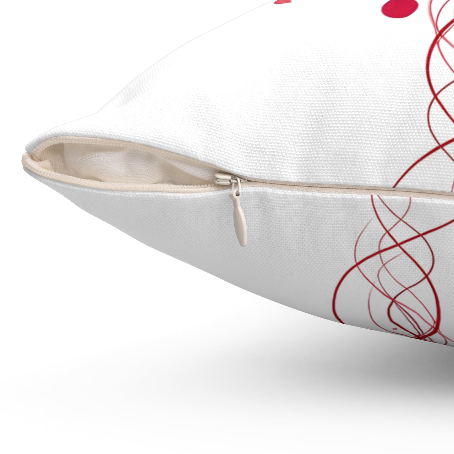Valentine Red Heart Decorative Pillow — Romantic Floral Heart Throw Pillow