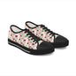 Low Top Sneakers — Retro Peace & Love Floral Pattern