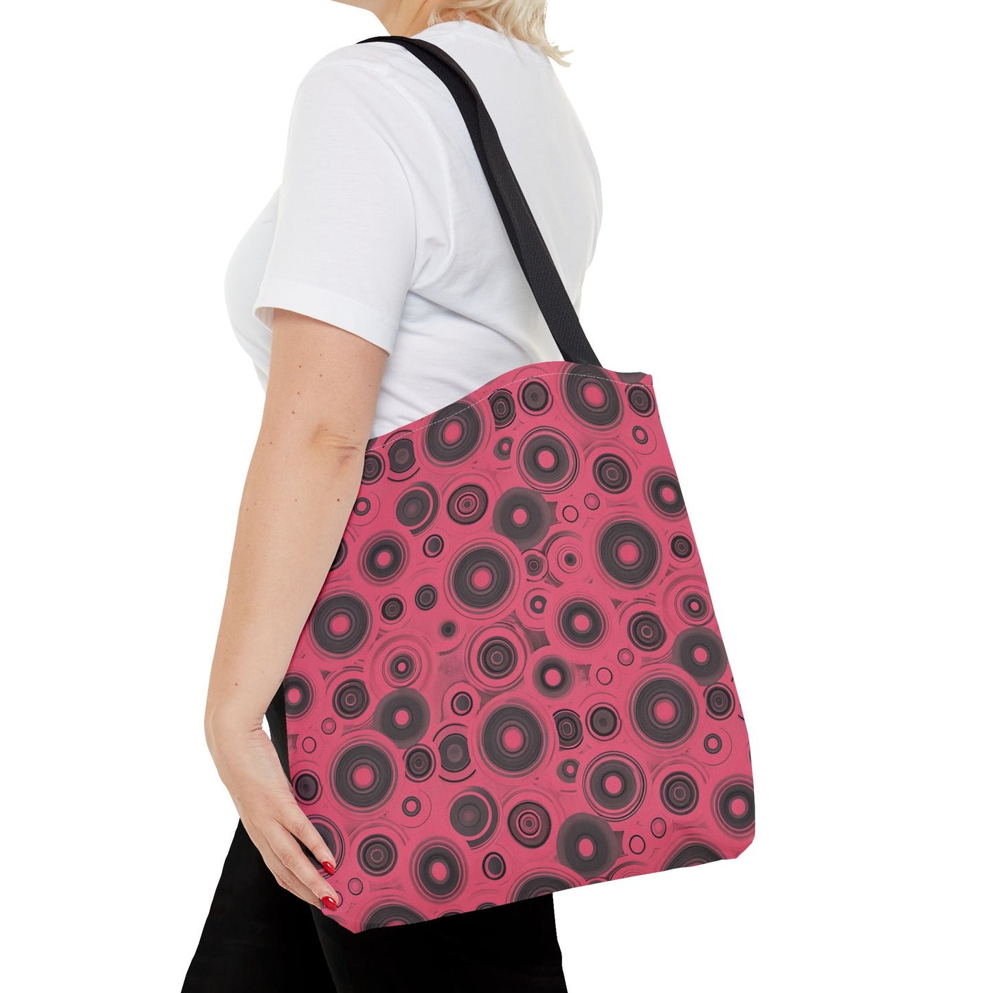 Colorful Retro Tote Bag, Stylish Beach Bag, Shopping Tote