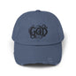 Distressed God Cap, Unisex Casual Hat, Trendy Vintage Cap, Faith Inspired Headwear, Gift for Religious Devotees