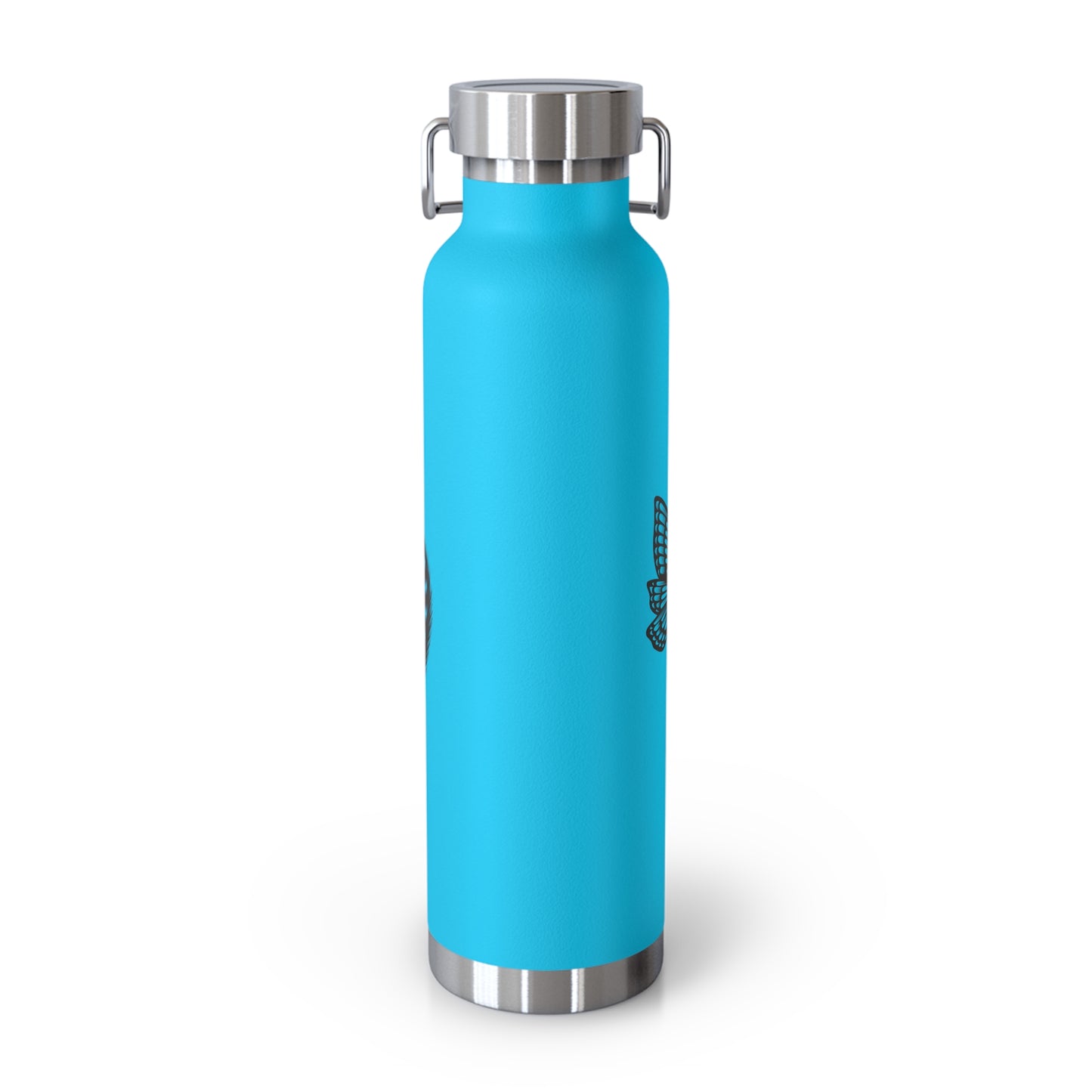 Cat and Butterfly Insulated Water Bottle -  22oz insulated bottle