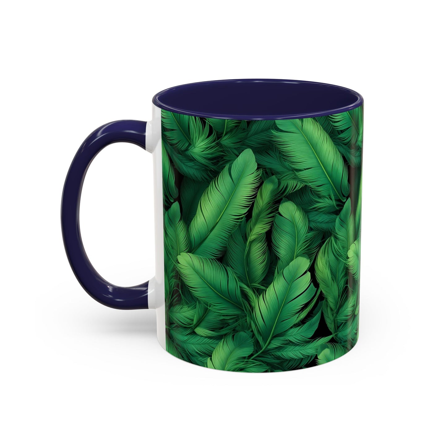 Tropical Leaf Coffee Mug - Green Botanical Drinkware, Ideal Gift for Nature Lovers, Home Decor, Tropical Theme, Eco-Friendly Beverage