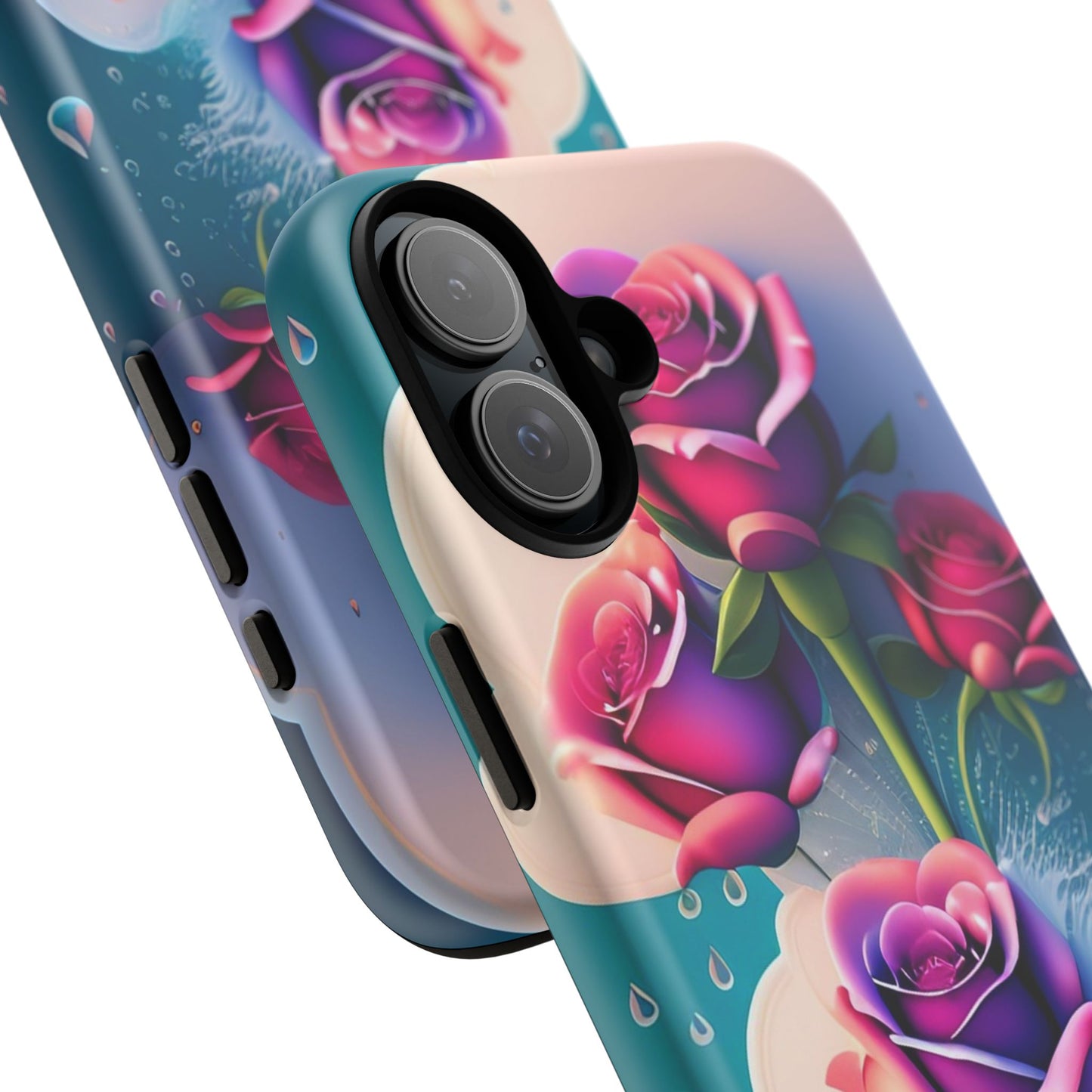 Floral Dream Tough Phone Case — Rose Bouquet Clouds Design