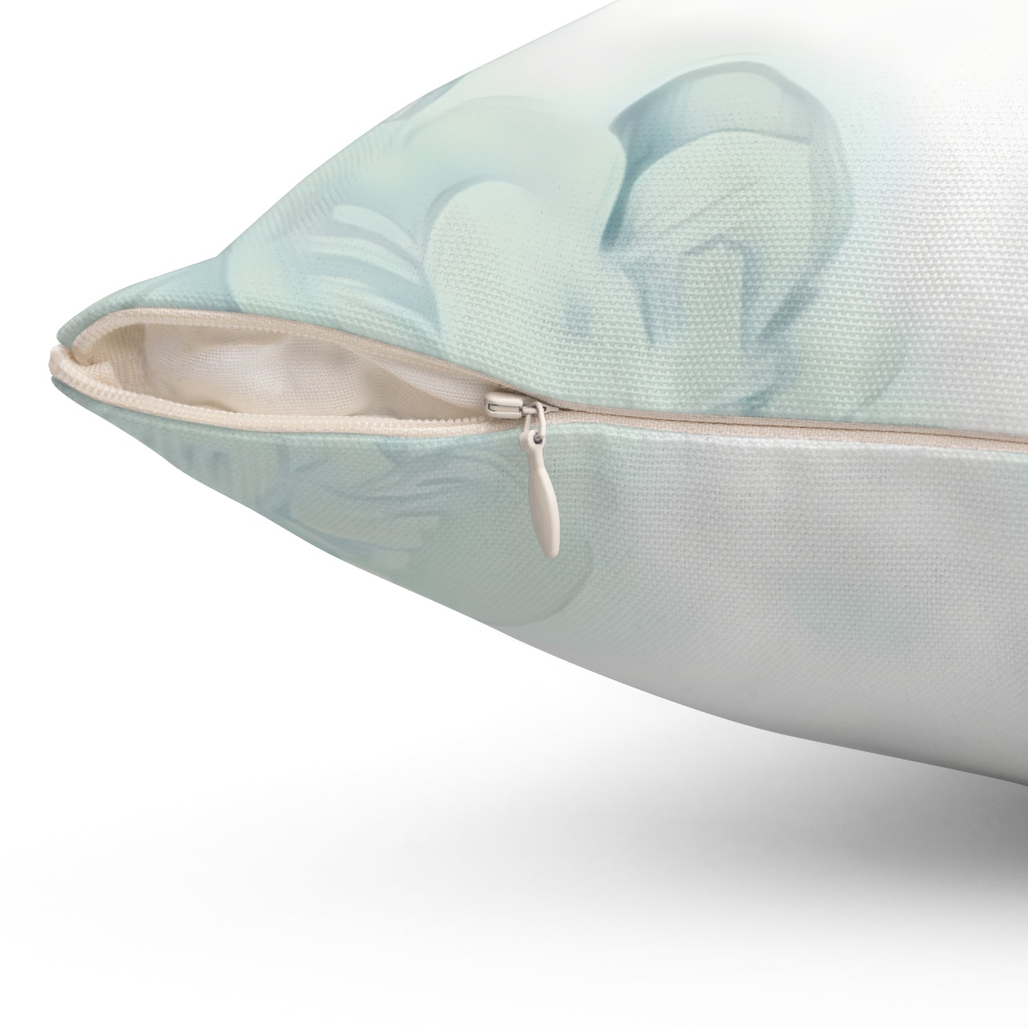 Monogram R Floral Throw Pillow - Pastel Green Decorative Accent