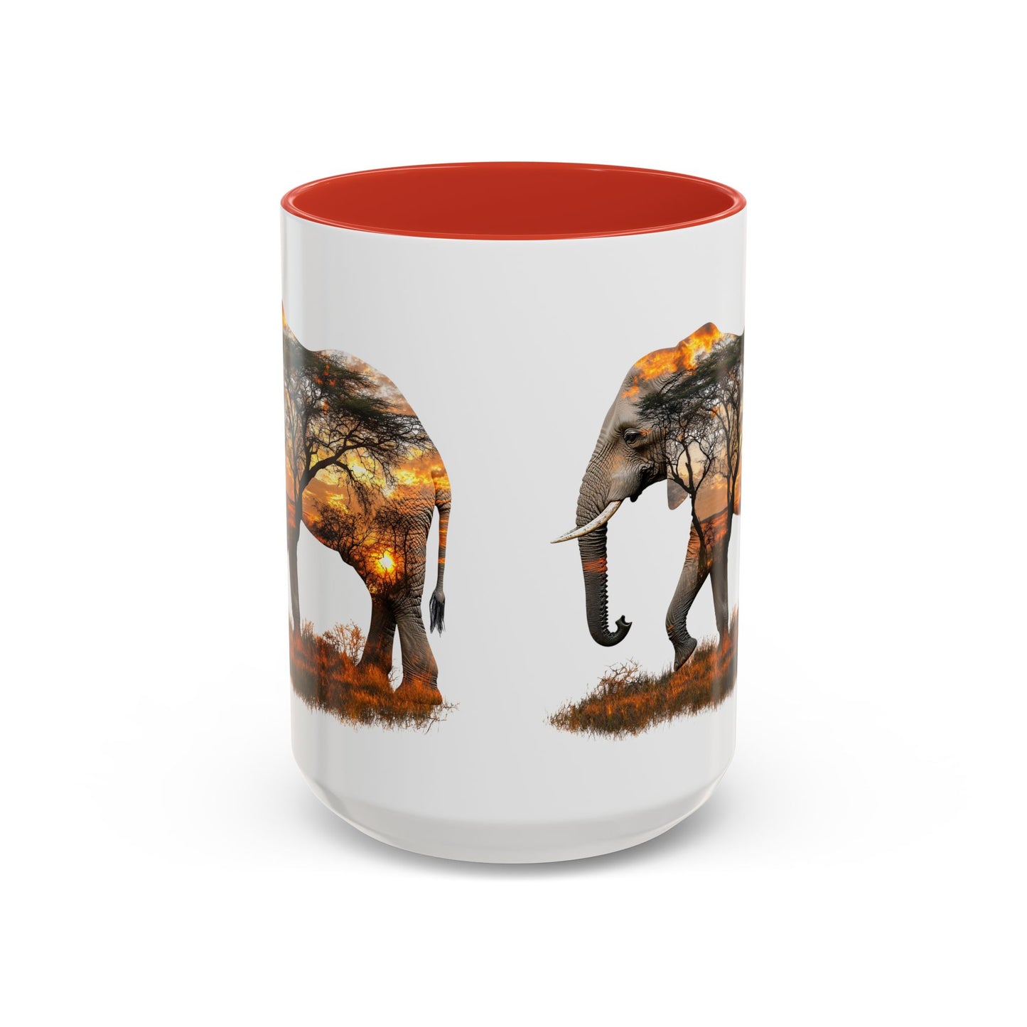Elegant Elephant Accent Coffee Mug - Nature Lover Gift, Animal Lover Mug