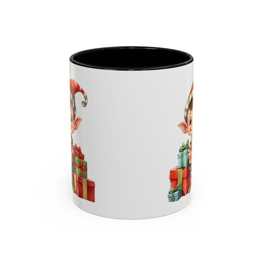 Holiday Elf Coffee Mug - Festive Gift Mug, Christmas Decor, Cute Elf Mug, Coffee Lover Gift, Winter Holiday Drinkware