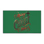 Christmas Floor Mat - "Merry Christmas" Script with Cross, Heavy-Duty Holiday Doormat