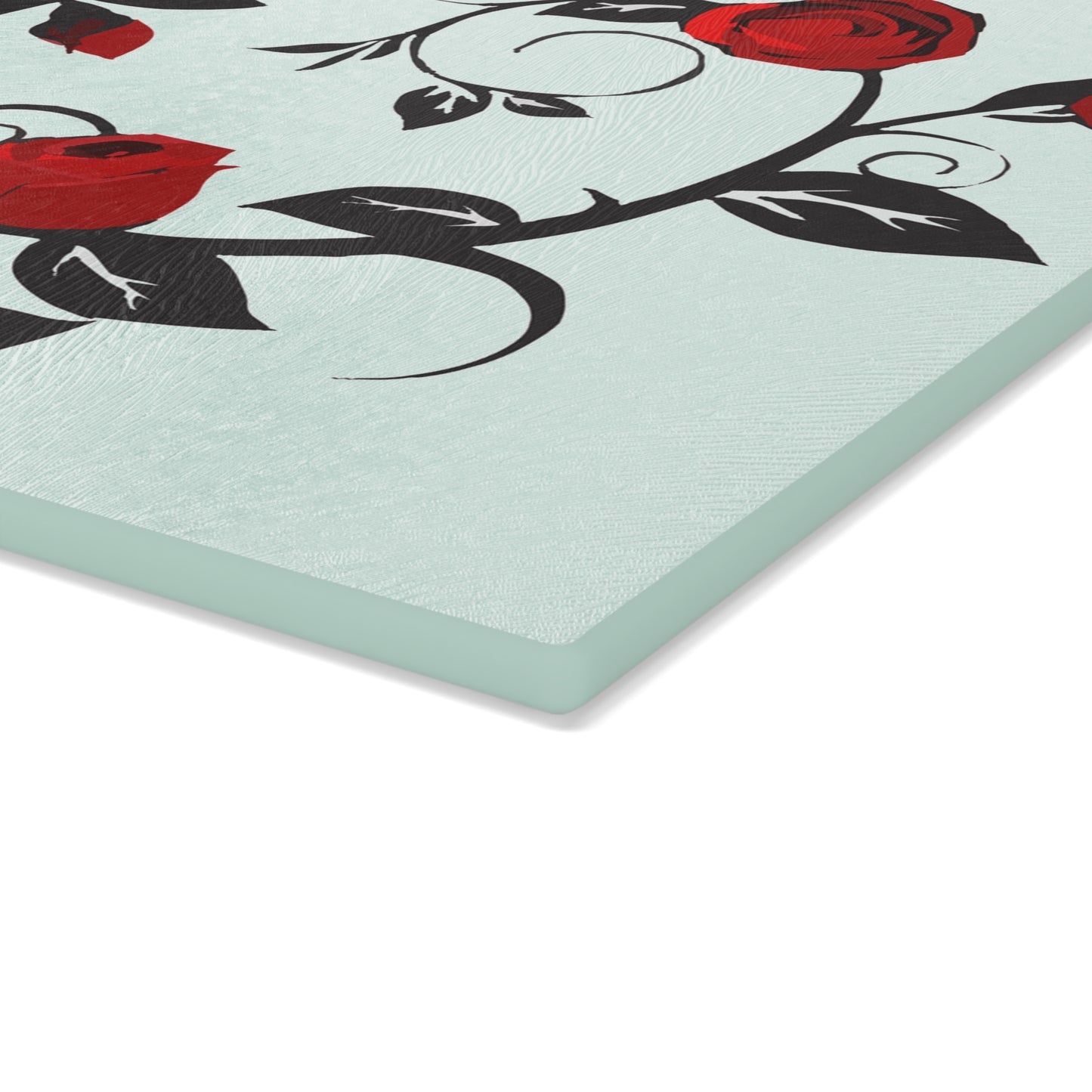 Elegant Floral Glass Cutting Board, Kitchen Decor