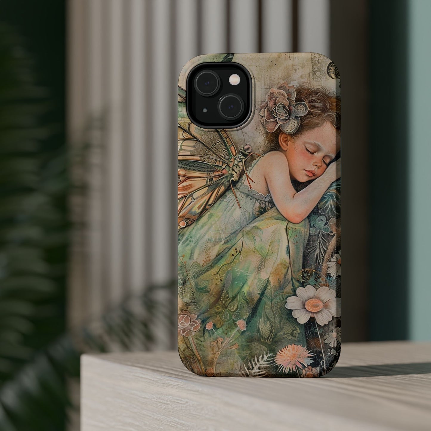 Fairy Sleeping Phone Case — Magnetic Impact-Resistant iPhone Cover