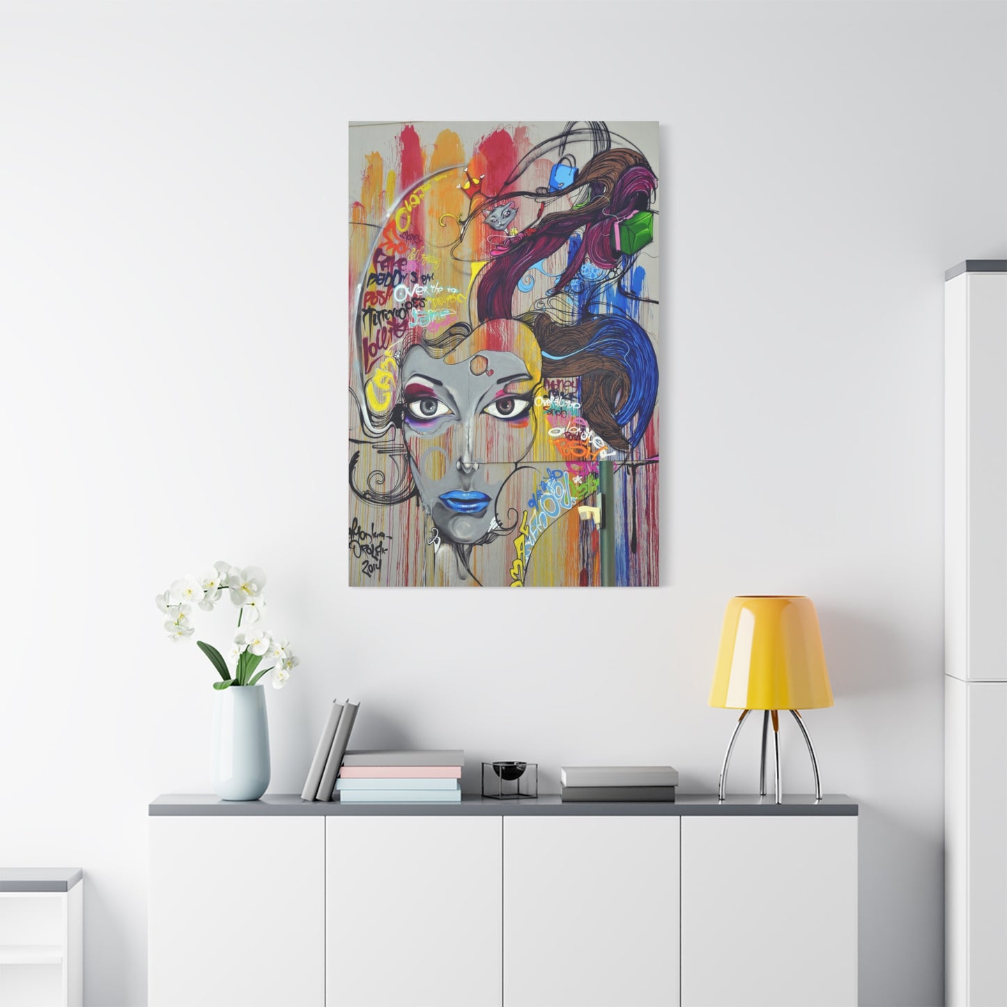 Colorful Graffiti Portrait Canvas