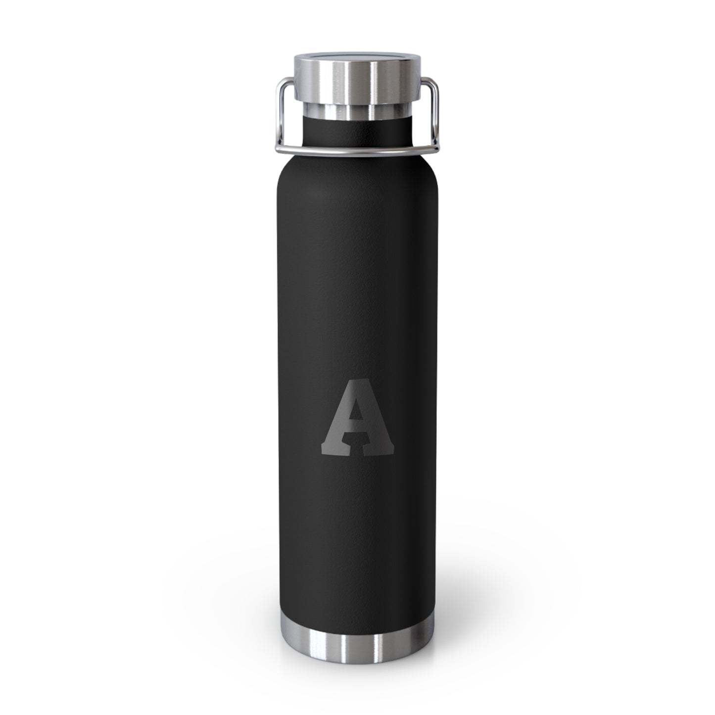 Personalized Copper Insulated Water Bottle, 22oz - Letter A