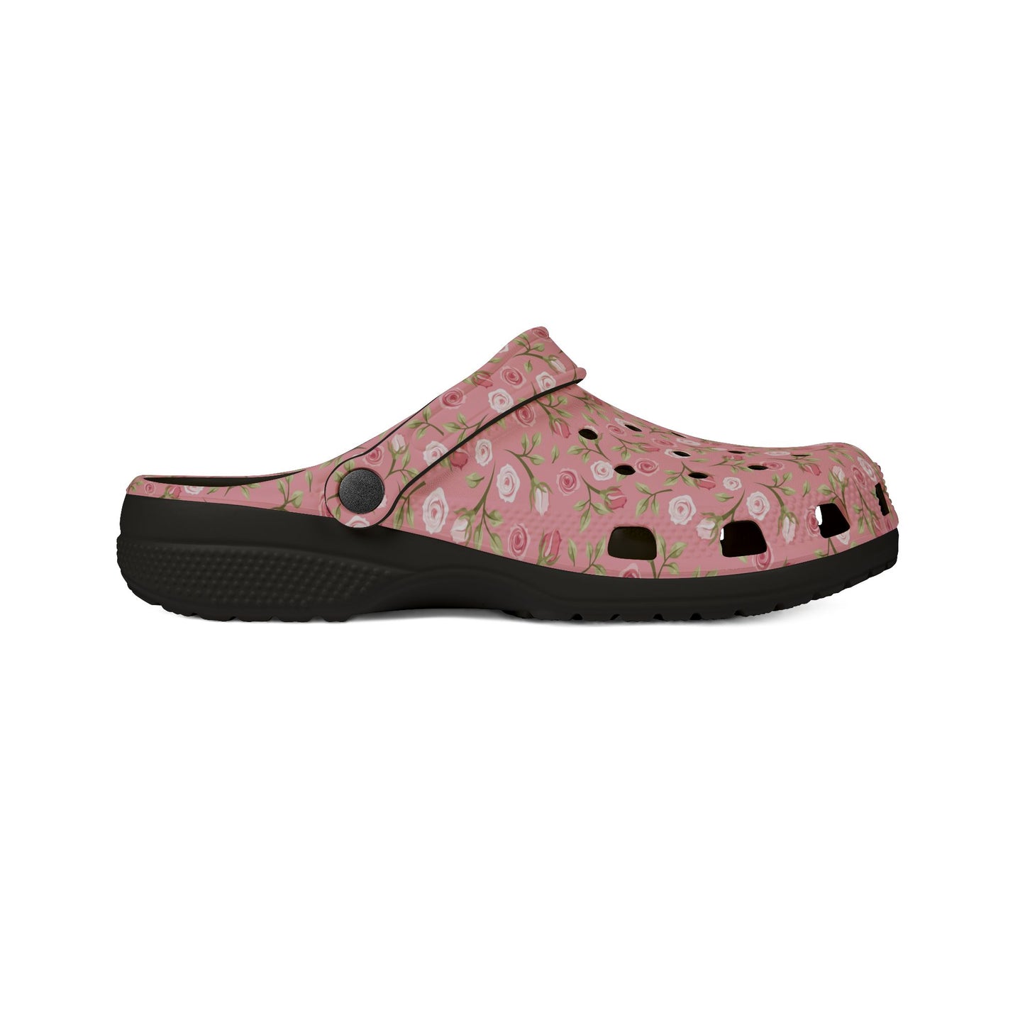 Floral Pink EVA Foam Clogs – Comfortable Garden Slip-On Shoes