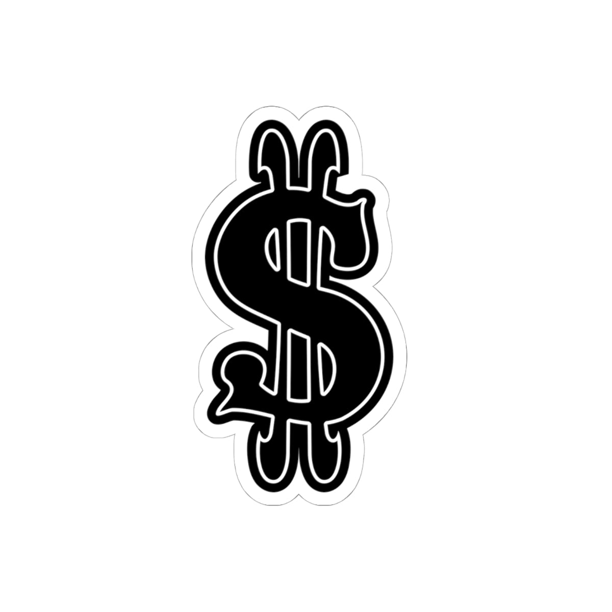 Trendy Dollar Sign Kiss-Cut Stickers, Laptop Decals, Gift for Students, Financial Motivational Stickers, Wall Art, Budgeting Decor