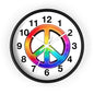 Rainbow Peace Sign Wall Clock | Retro Hippie Decor