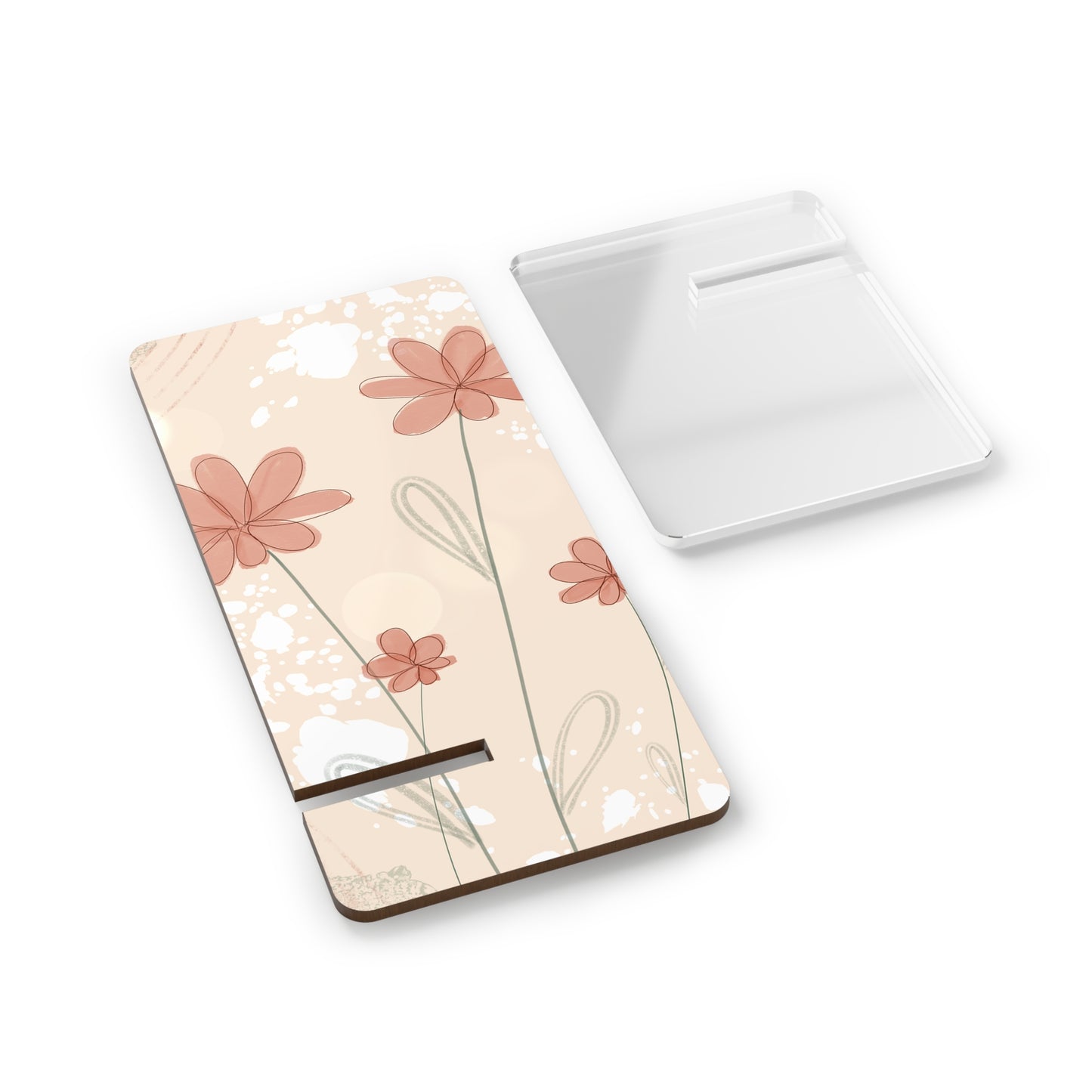 Floral Smartphone Stand – Foldable Mobile Display Holder with Pink Daisy Design