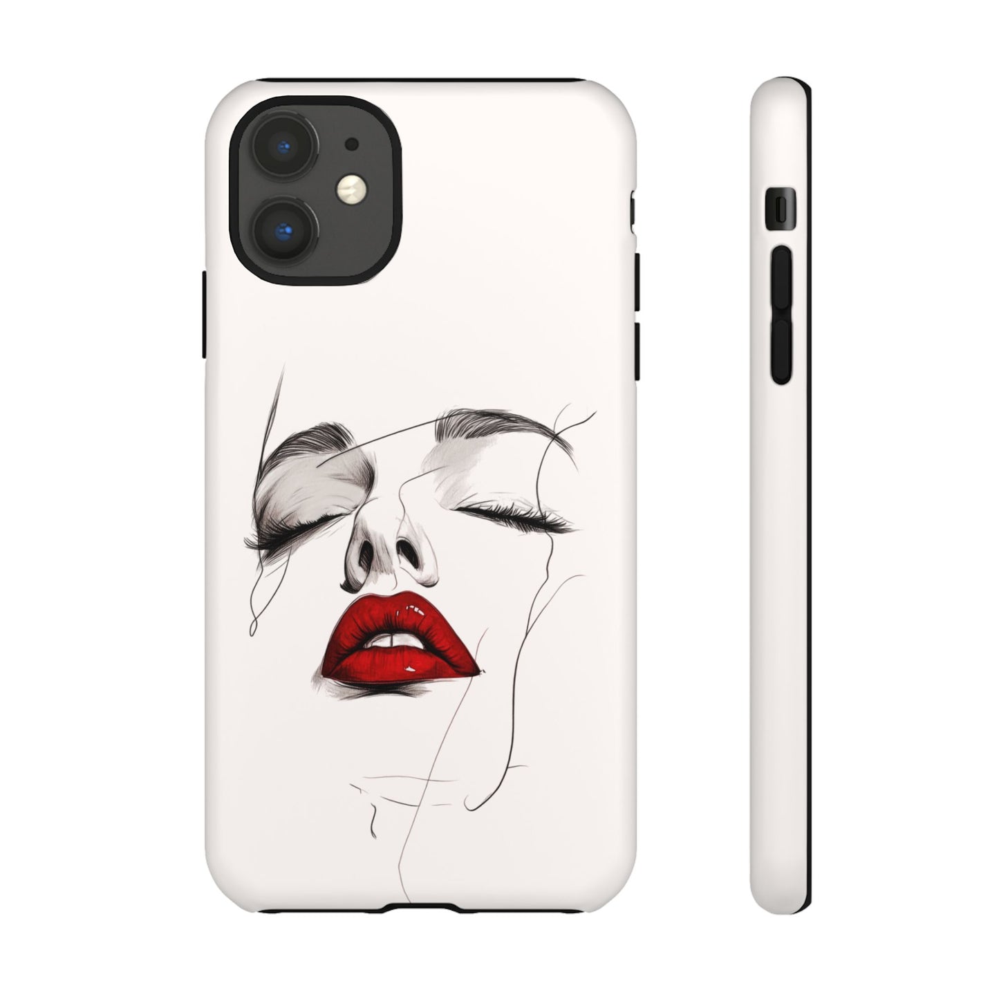 Stylish Phone Case with Artistic Lip Design, Femme Tech Accessory, Trendy Device Cover, Gift for Her, Unique Phone Accessories