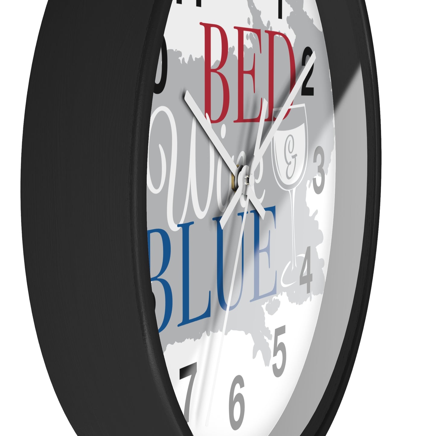 Patriotic Wall Clock - "Bed, White, and Blue" - Home Decor
