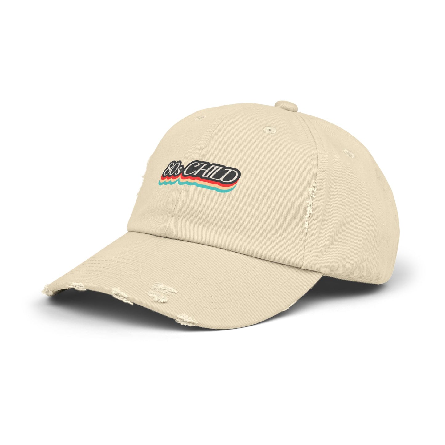 Unisex Distressed Cap- 80s child