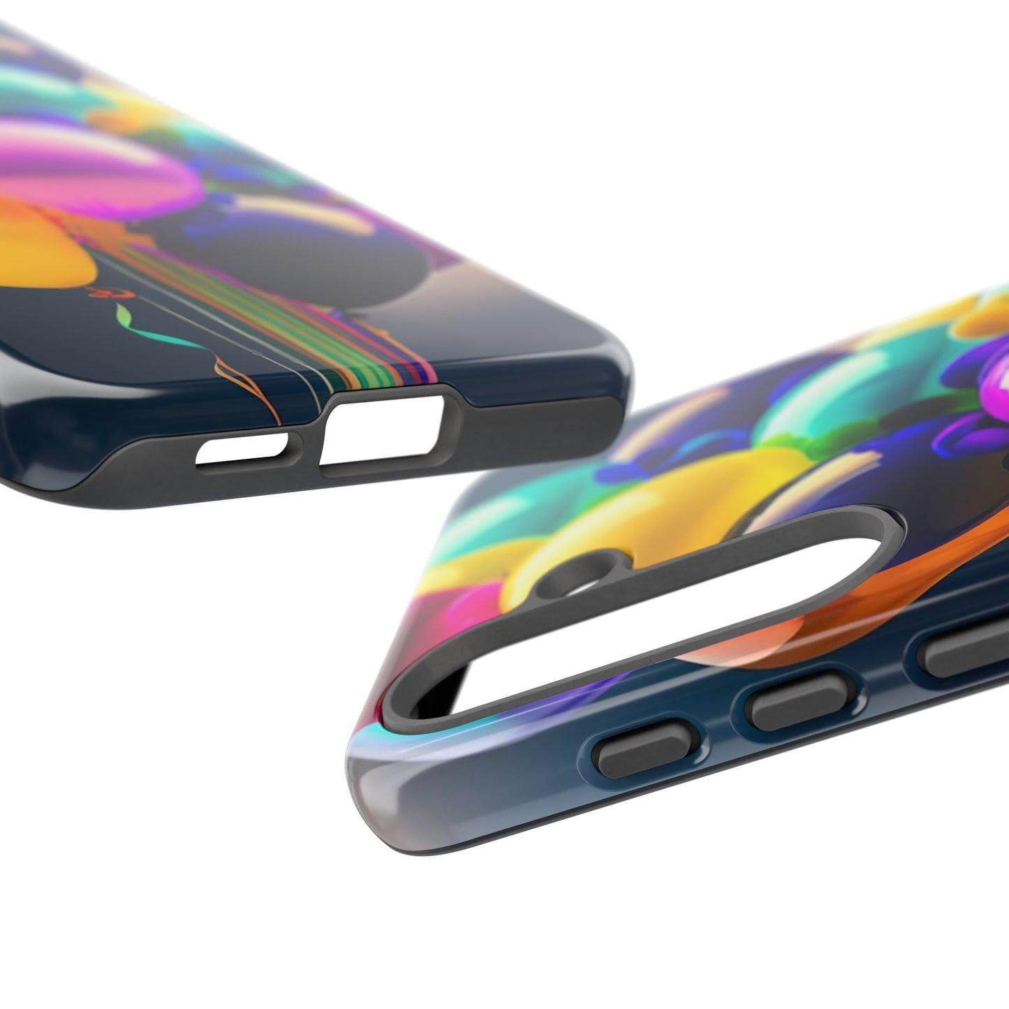 Colorful Balloon Tough Phone Case — Vibrant Party Balloons Protective Cover