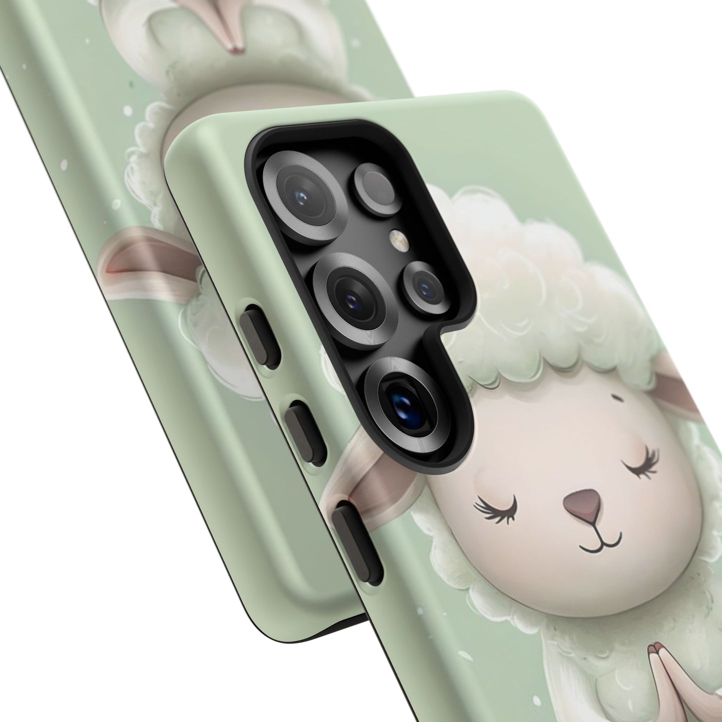 Meditating Lamb Phone Case — Cute Pastel Protective iPhone Cover