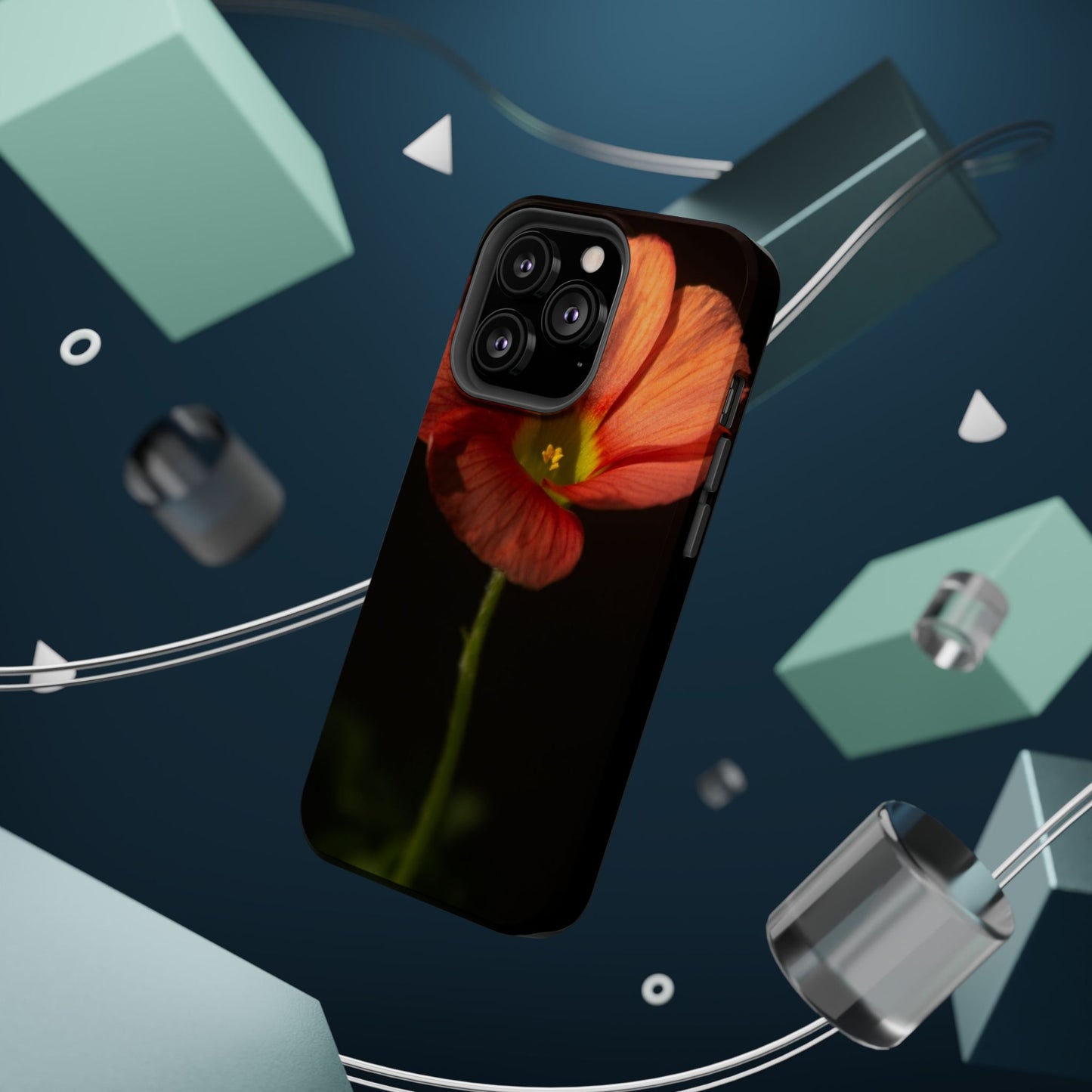 Poppy Bloom Magnetic Impact Phone Case — Slim Protective Floral Design