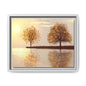 Framed Matte Canvas Wall Art — Golden Autumn Trees Reflection