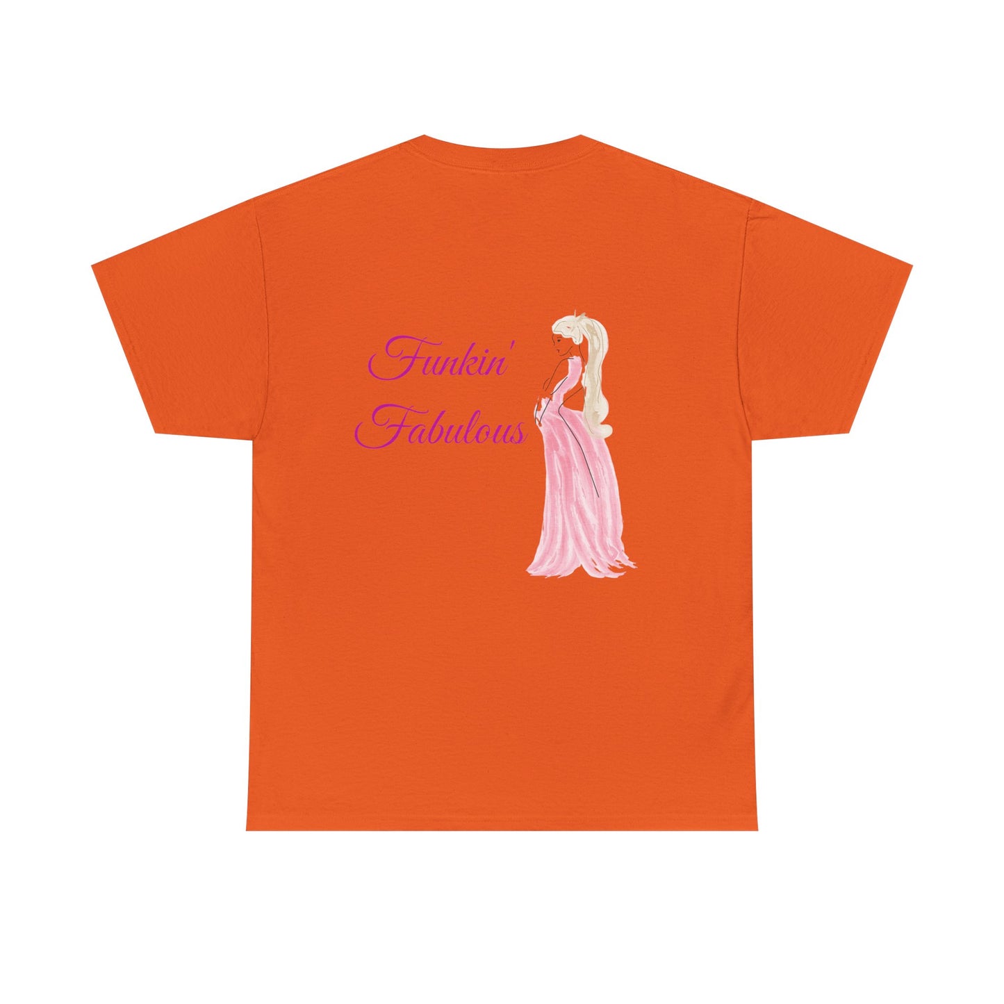 Funkin' Fabulous Tee — Pink Gown Illustration Women's Empowerment T‑Shirt