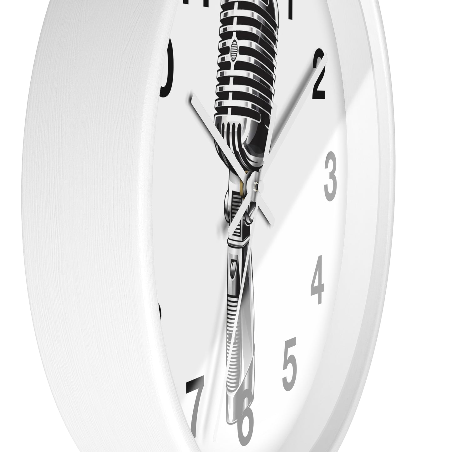 Retro Microphone Wall Clock | Vintage Mic Analog Clock
